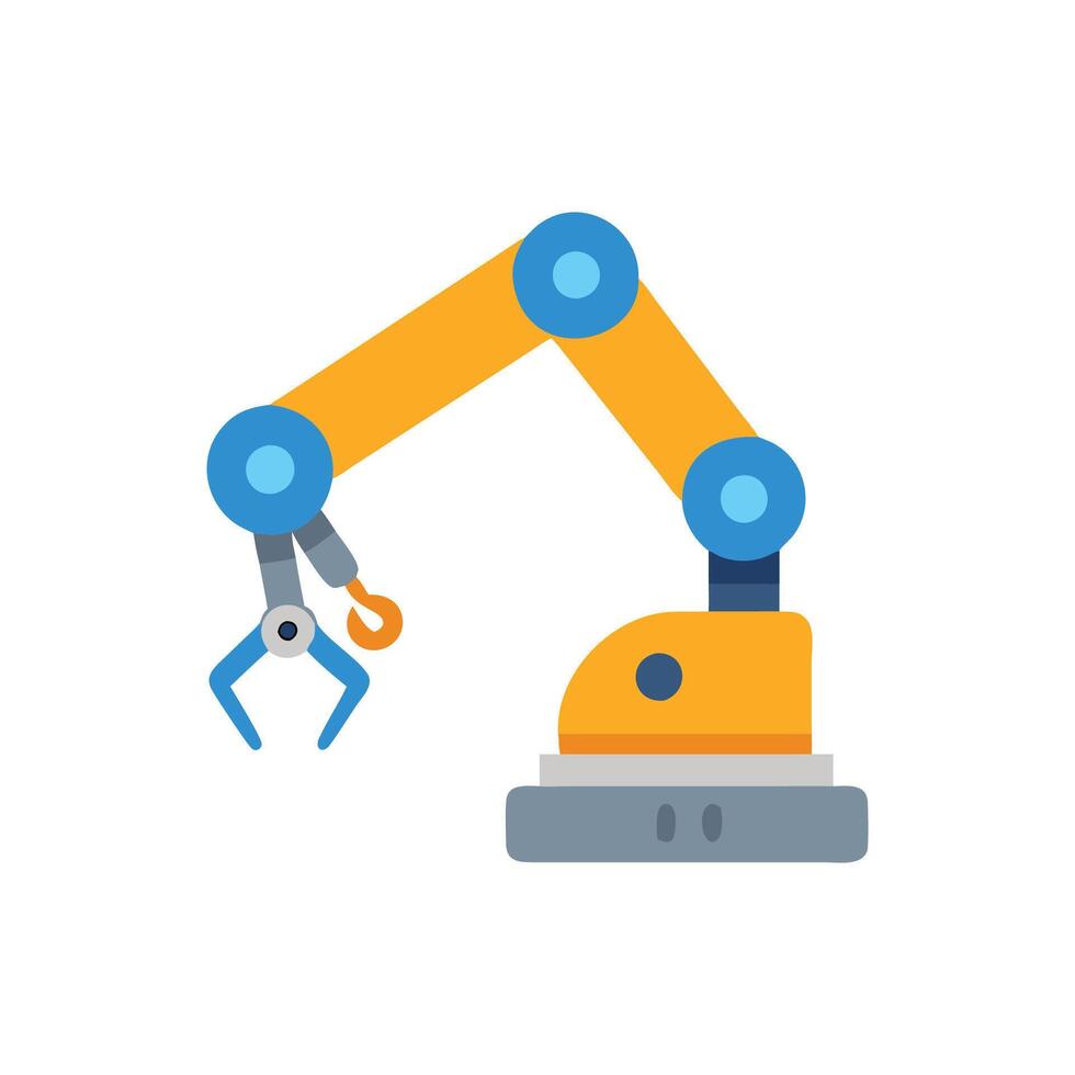 Robotic Arm Device Icon Design vector