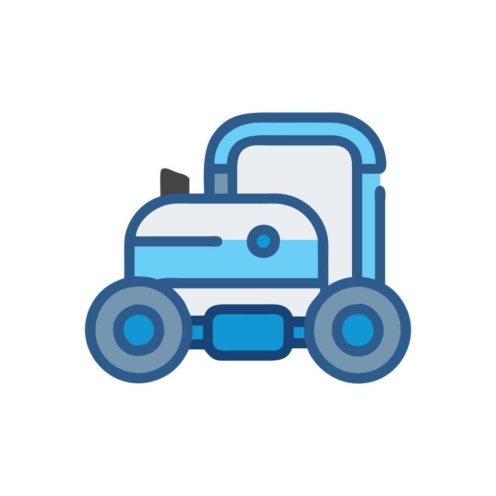 Robotic Pool Cleaner Device Icon. vector