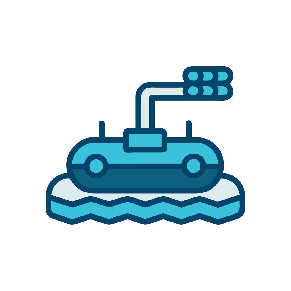 Robotic Pool Cleaner Device Icon vector