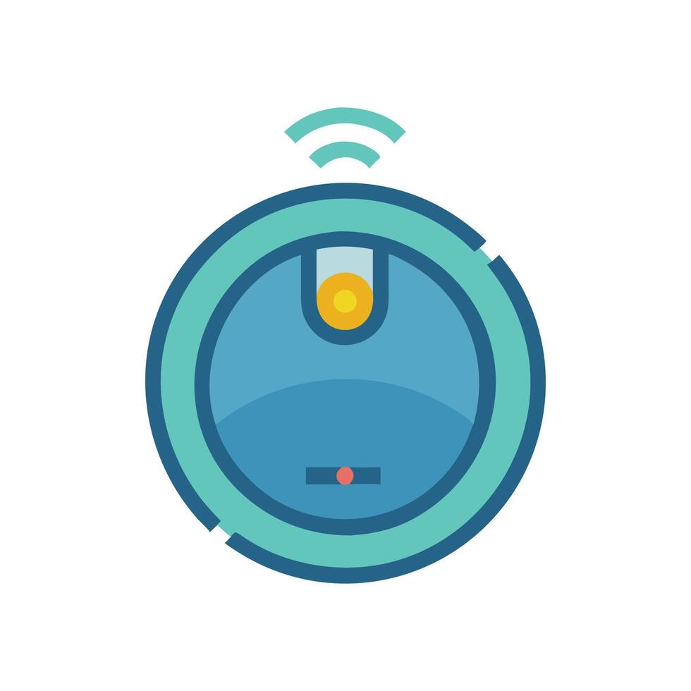 Robot Vacuum Cleaner Device Icon vector
