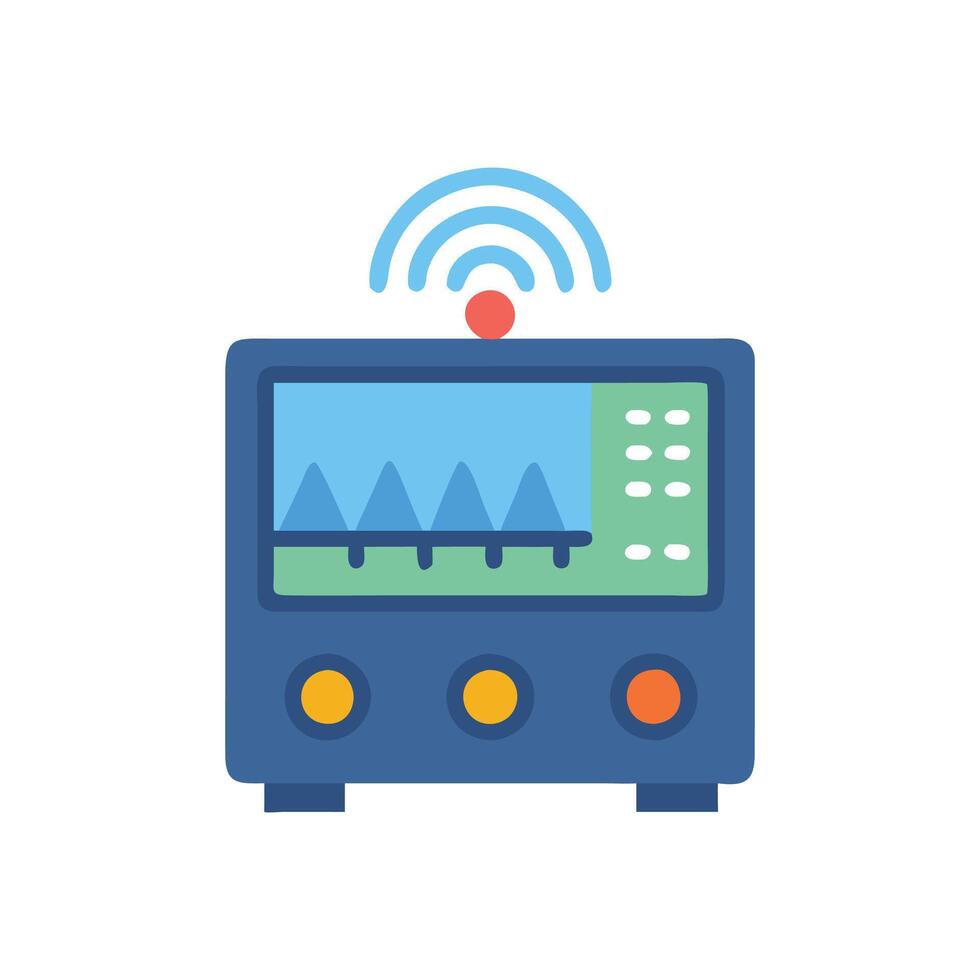 Signal Generator Device Icon Design vector