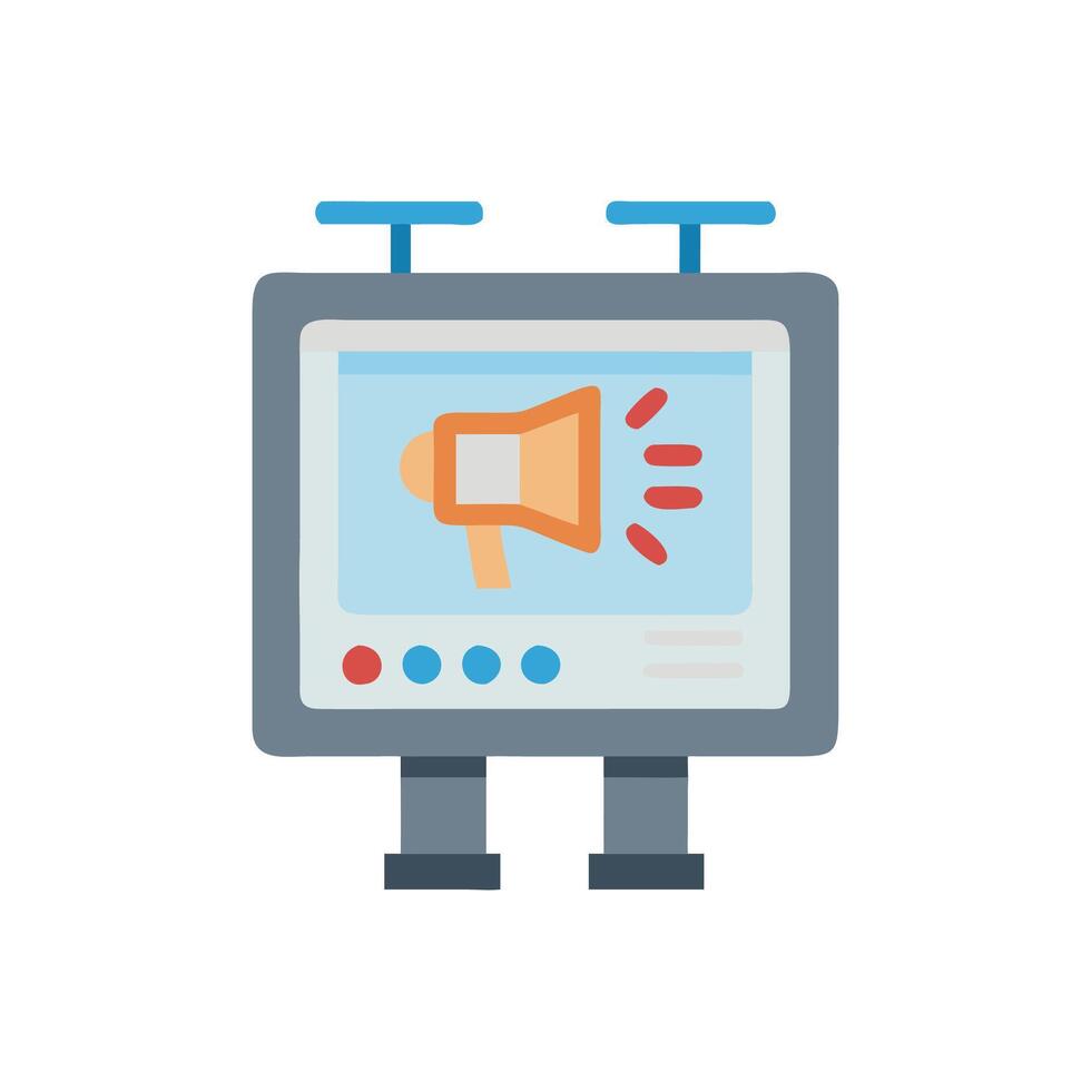 Smart Advertising Display Icon vector