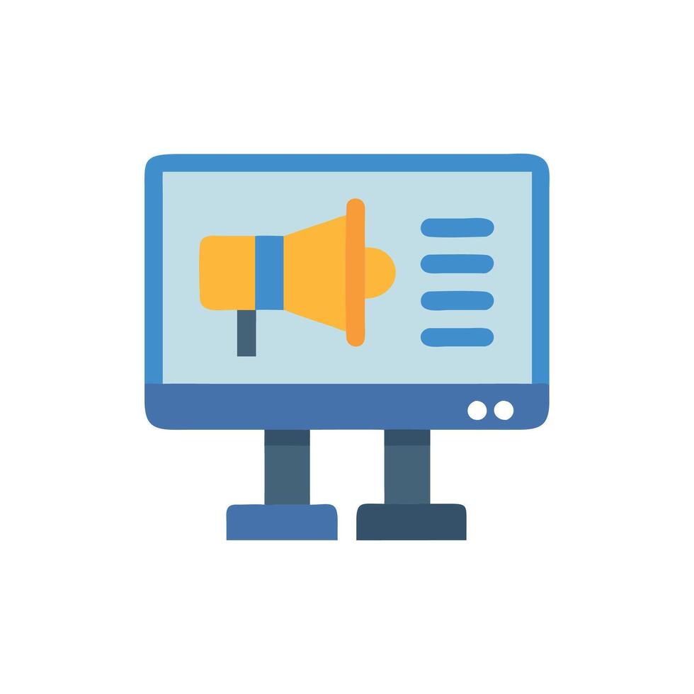 Advertising Display Smart Icon vector