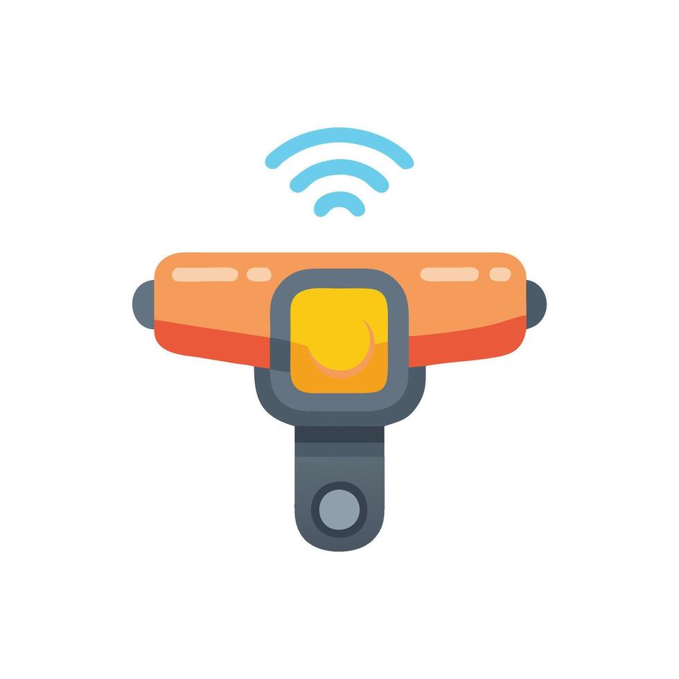 Smart Bicycle Light Safety Icon vector