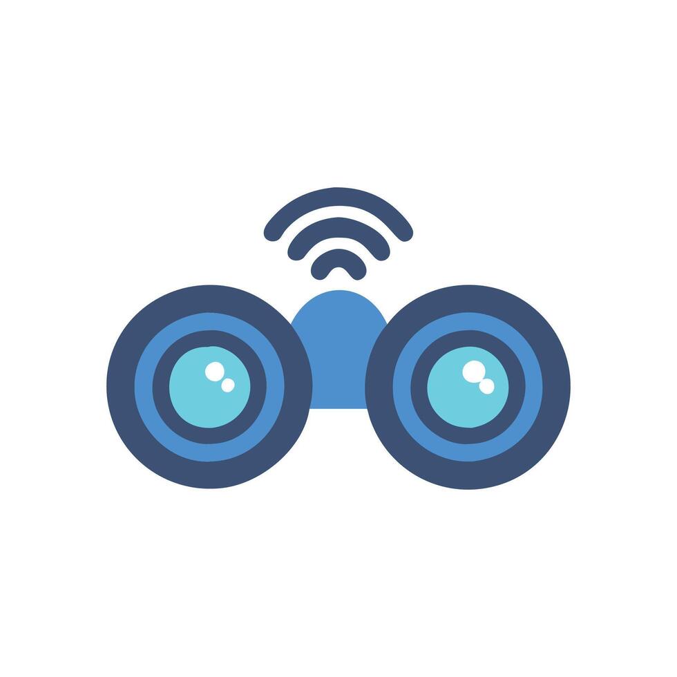 Smart Binoculars Viewing Device Icon vector