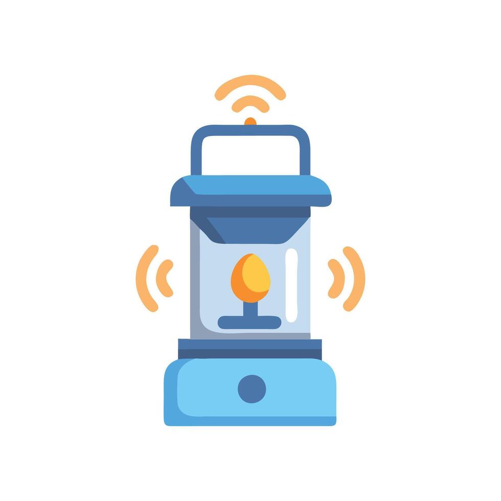 Smart Camping Lantern Device Icon vector