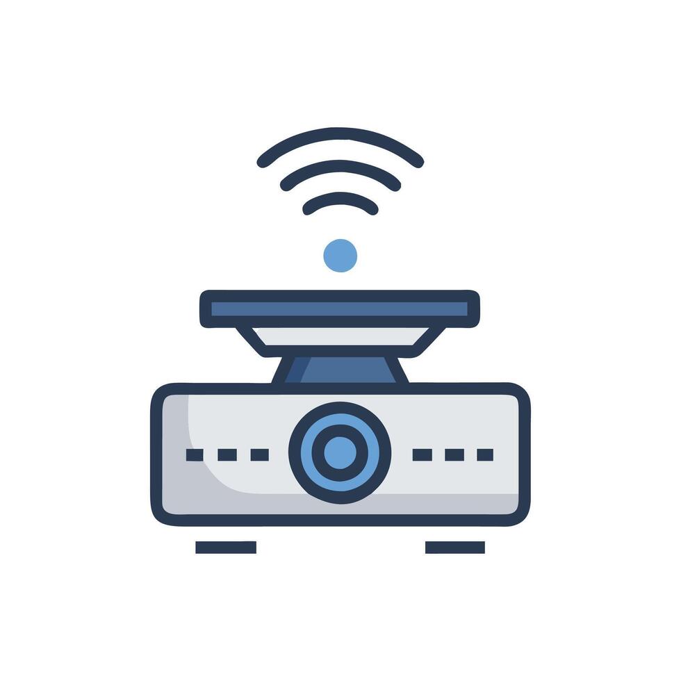 Smart Ceiling Projector Multimedia Icon vector
