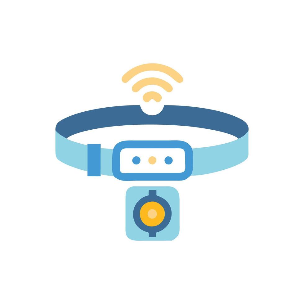Pet Tracker Smart Collar Icon vector