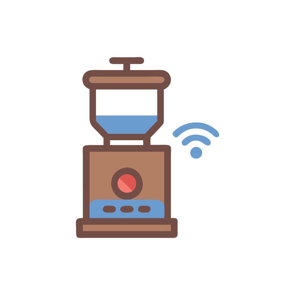 Smart Coffee Grinder Icon Design vector