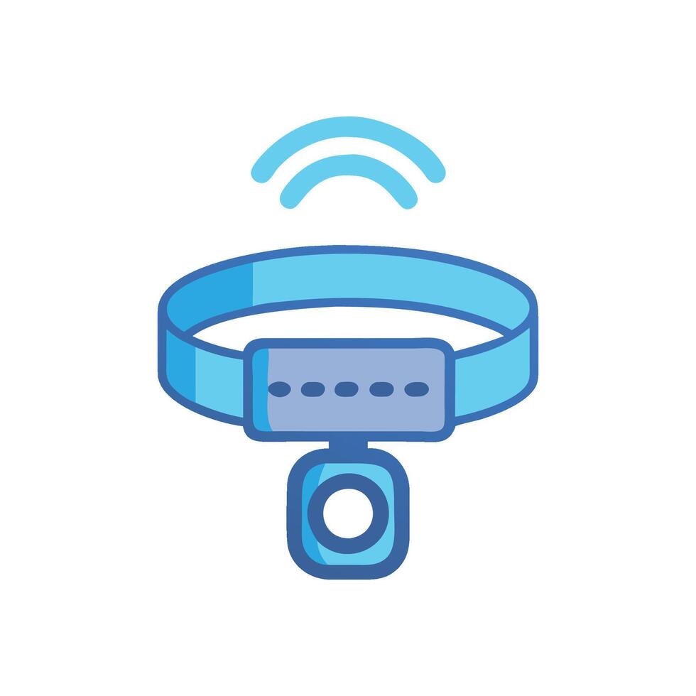 Smart Collar Device Icon Design vector