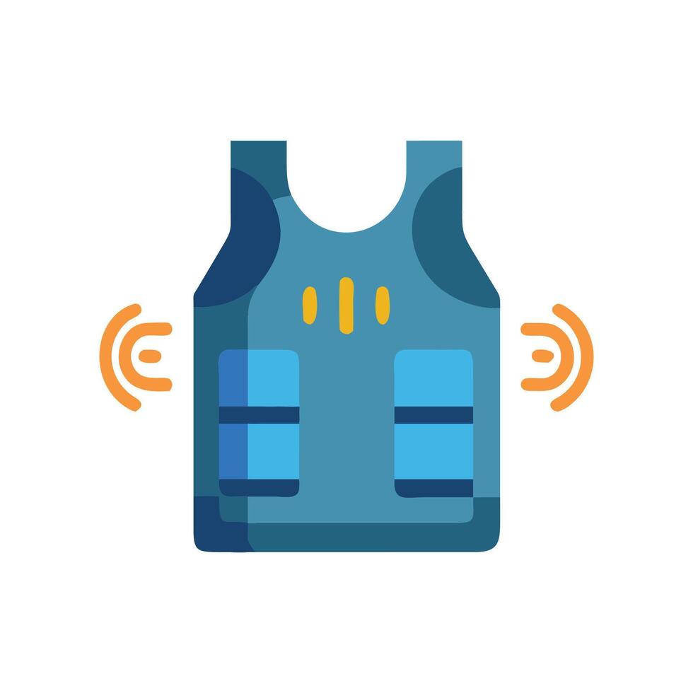 Smart Cooling Vest Device Icon vector