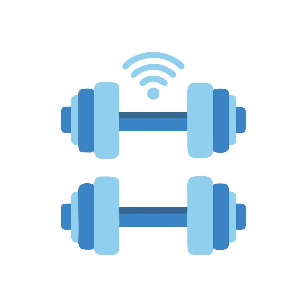 Smart Dumbbells Icon Design vector