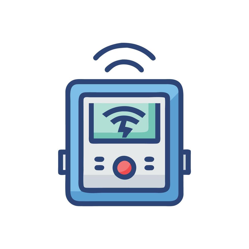 Smart Energy Meter Monitoring Icon vector