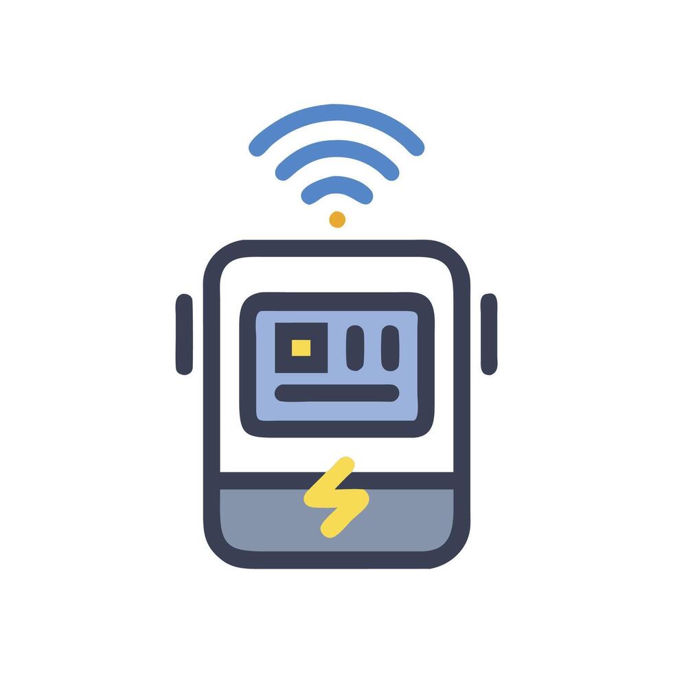 Smart Energy Meter Icon Design vector
