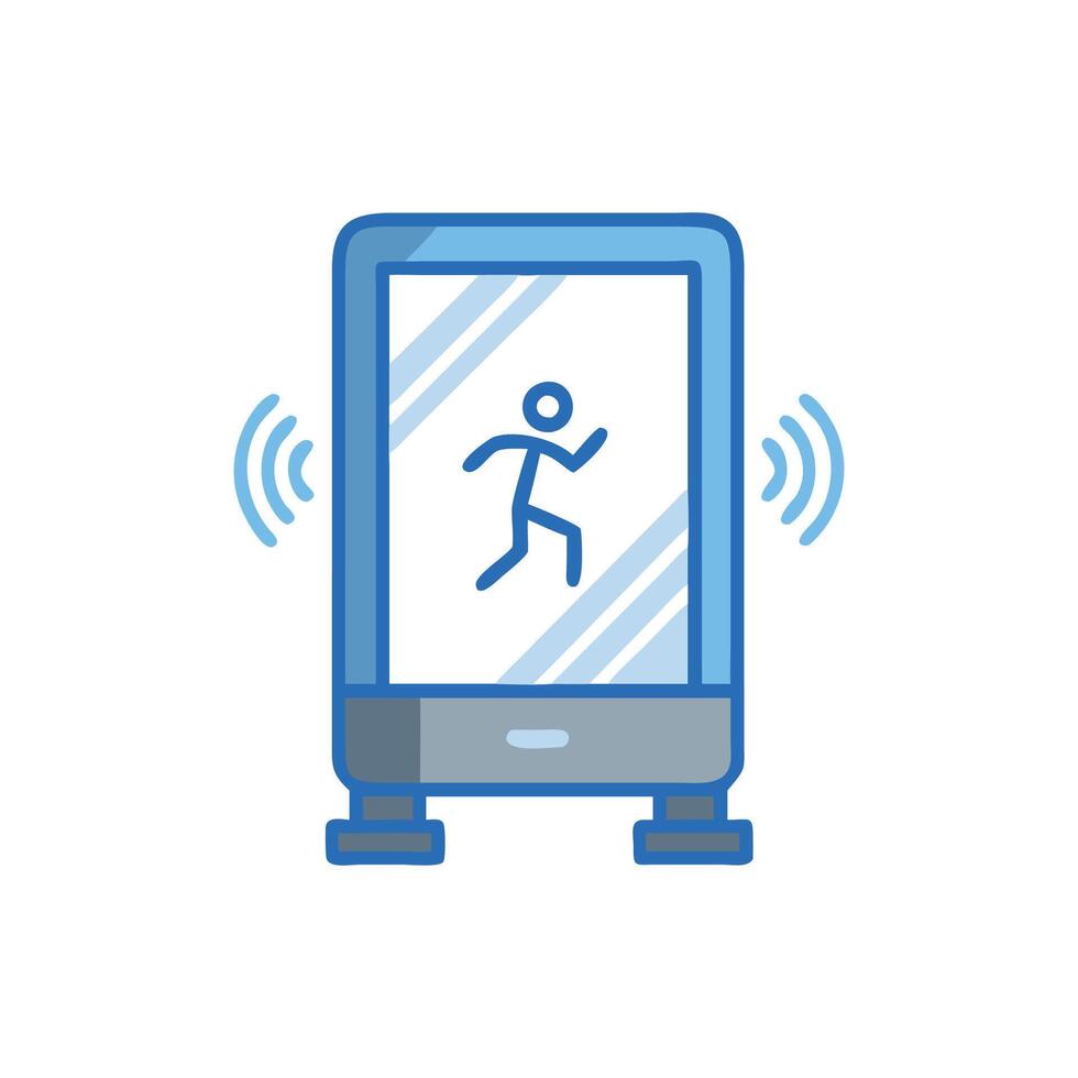 Smart Mirror for Fitness Icon Design vector
