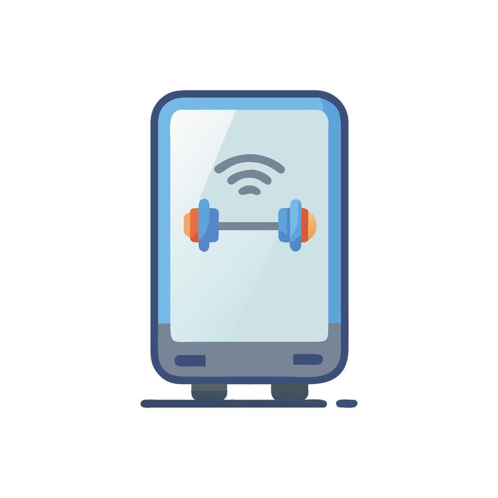 Smart Fitness Mirror Device Icon vector