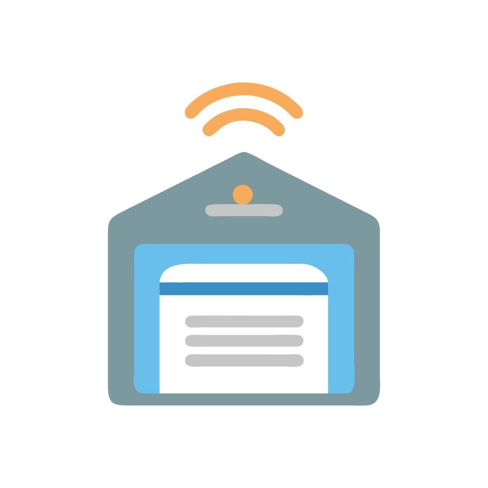 Smart Garage Opener Device Icon vector