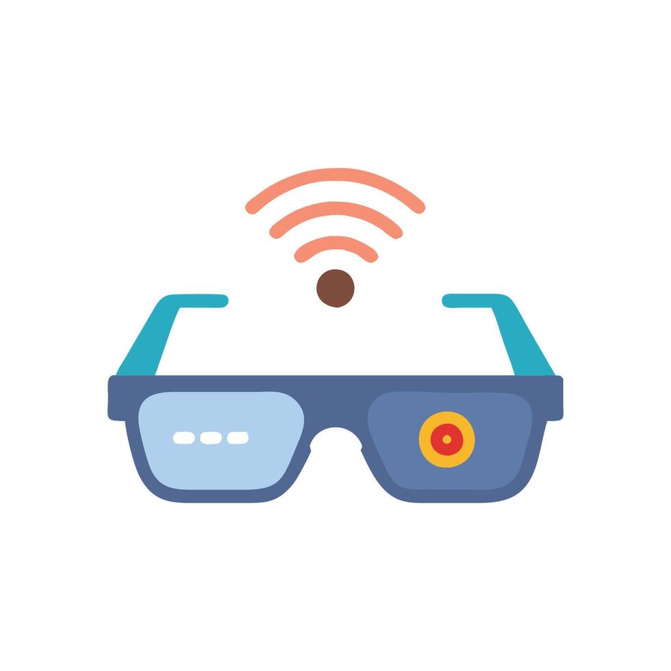 Smart Glasses Augmented Reality Icon vector