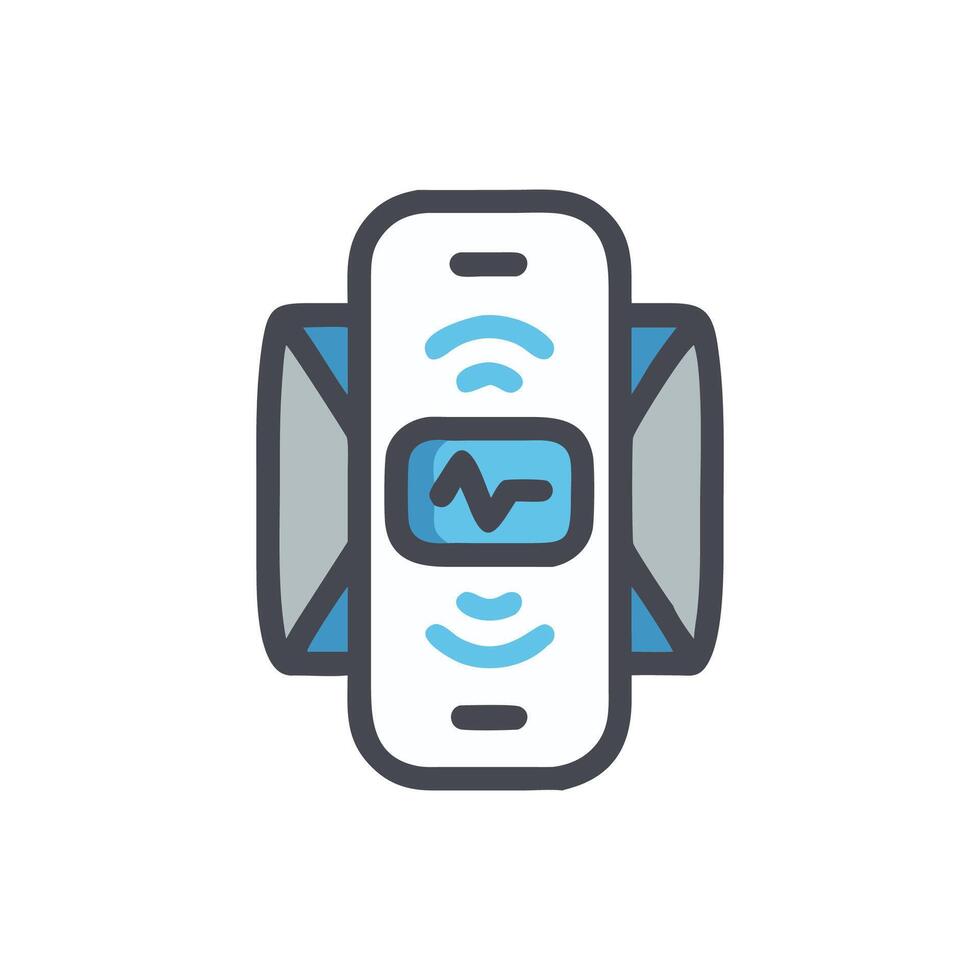 Smart Band for Health Tracking Icon vector