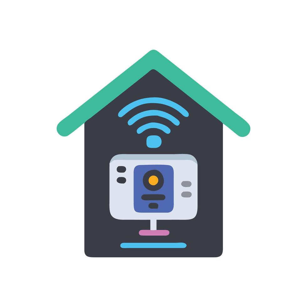 Smart Home Hub Control Device Icon vector