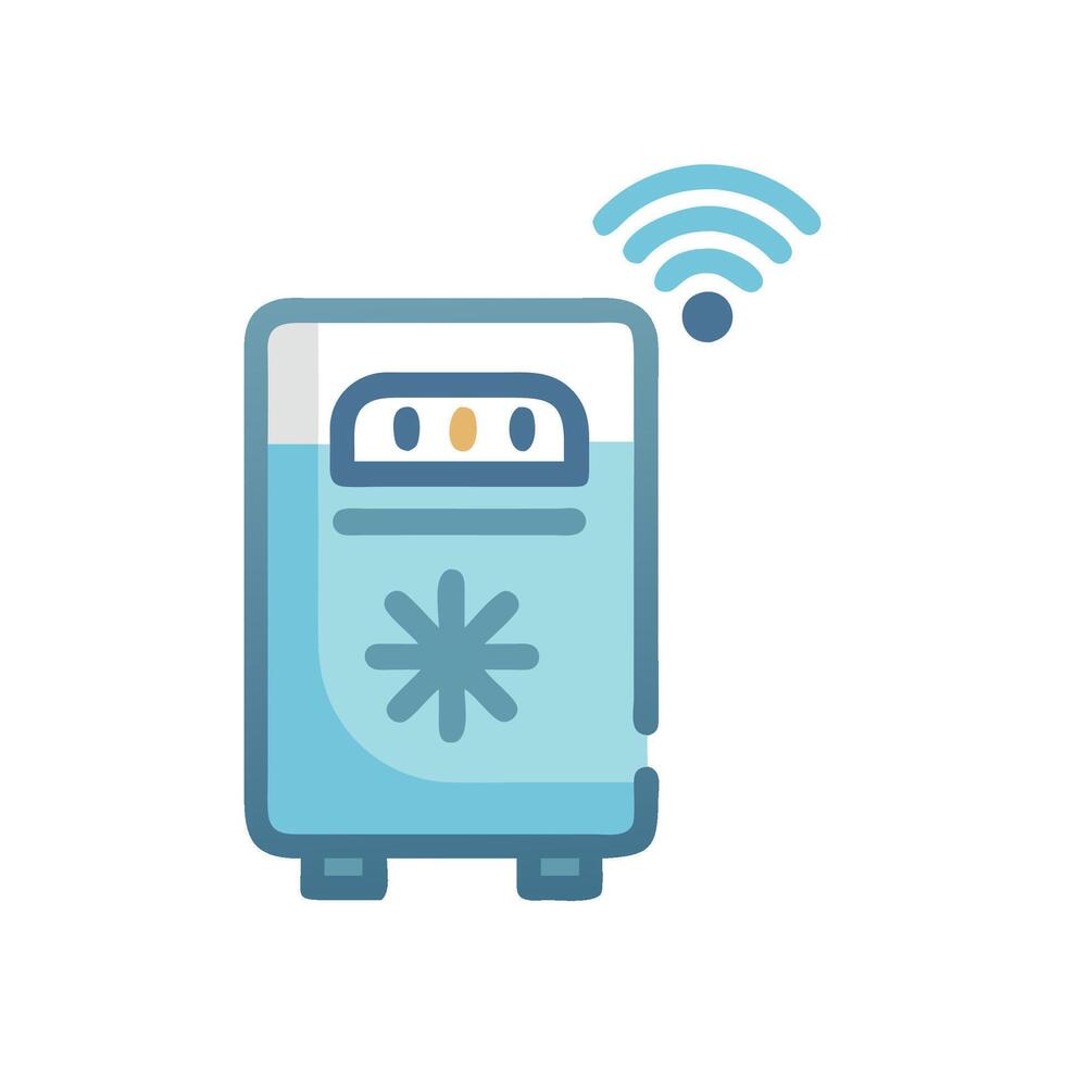 Smart Ice Maker Device Icon Design vector