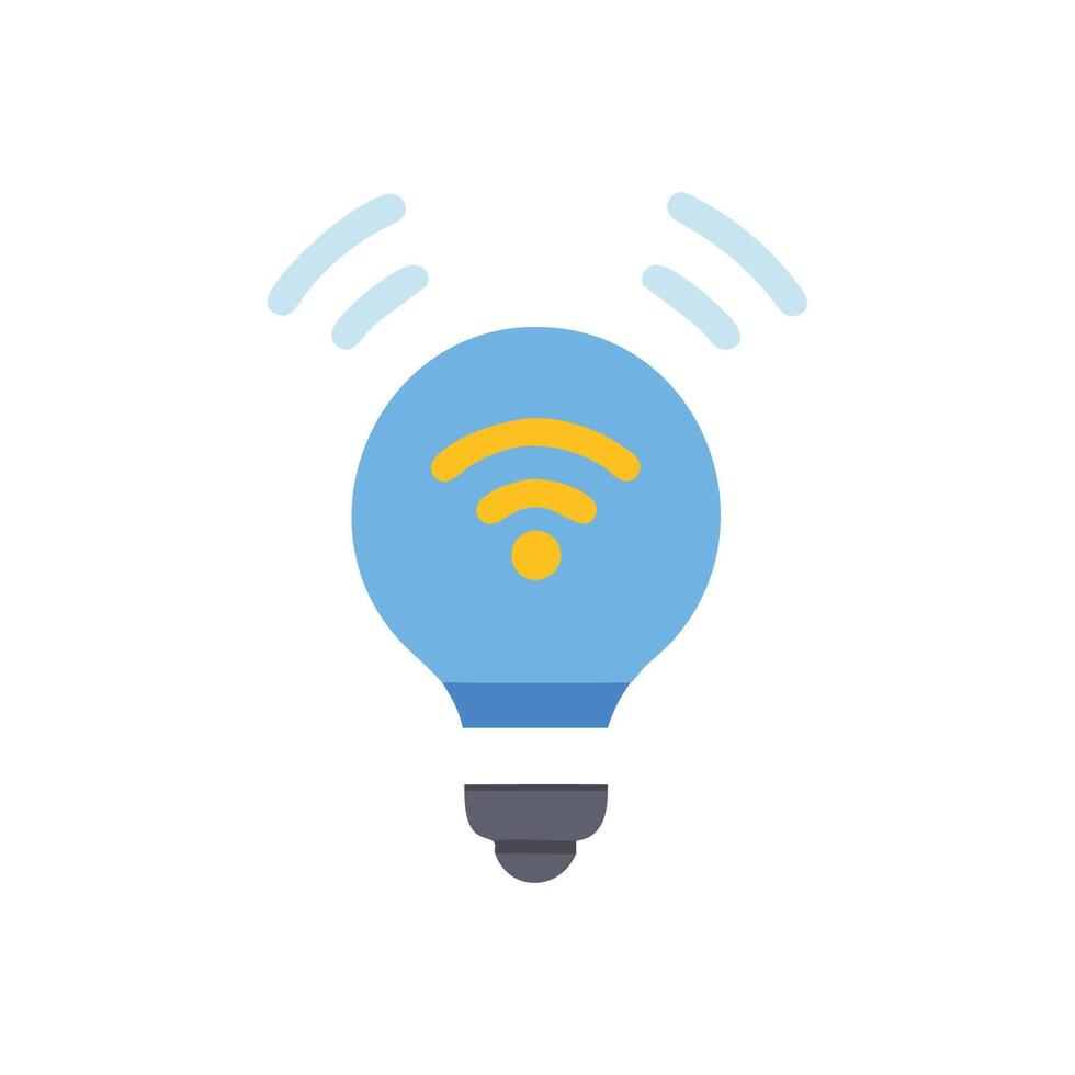 Energy Saving Smart Light Bulb Icon vector