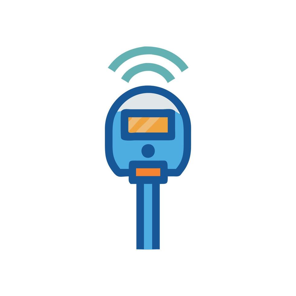 Parking Meter Smart Icon vector