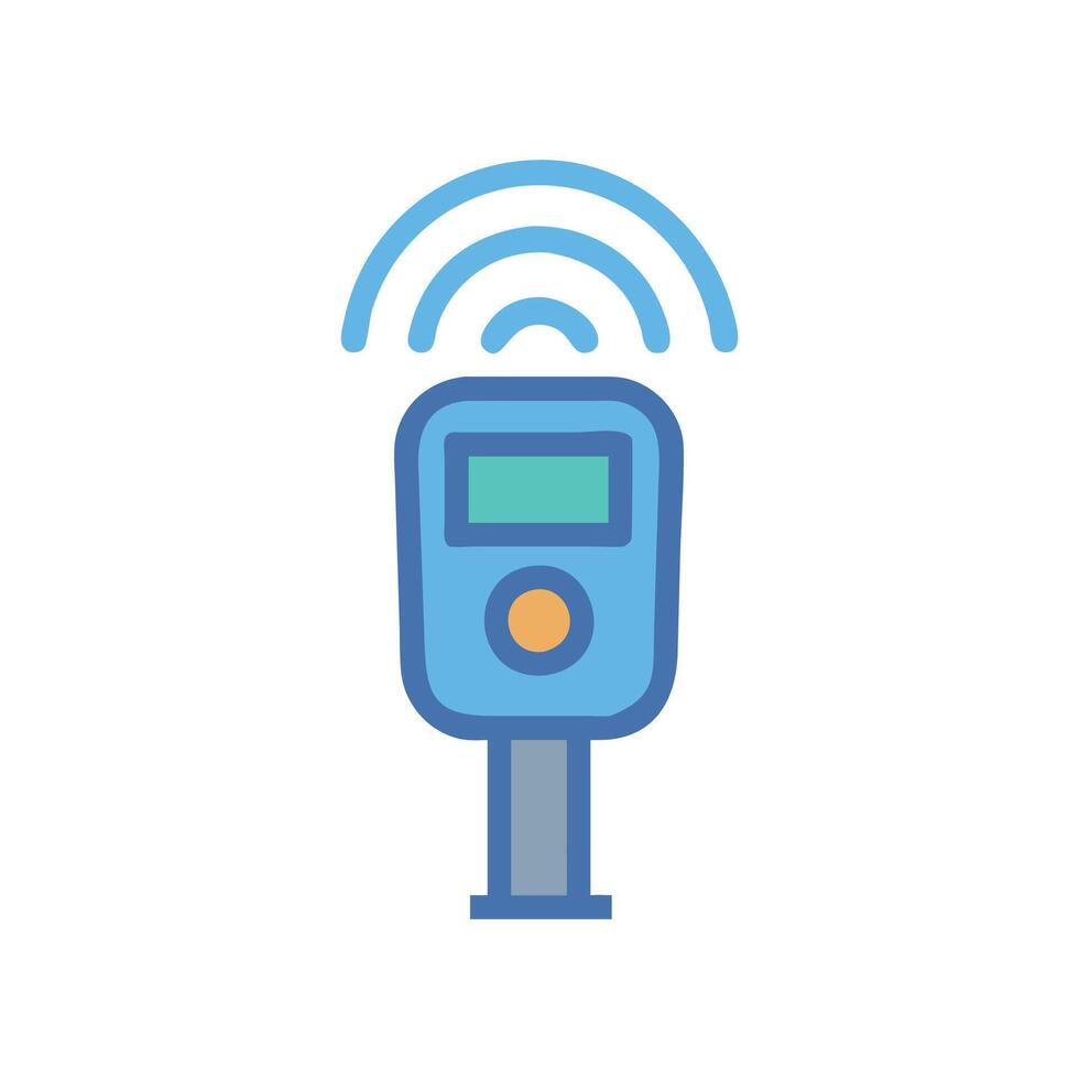 Smart Parking Meter Payment Icon vector