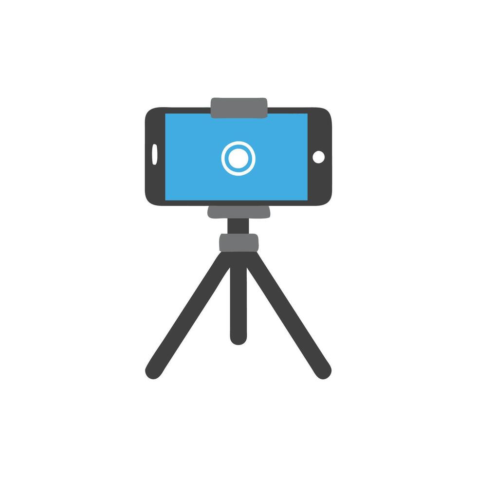 Smartphone Tripod Icon for Creators vector