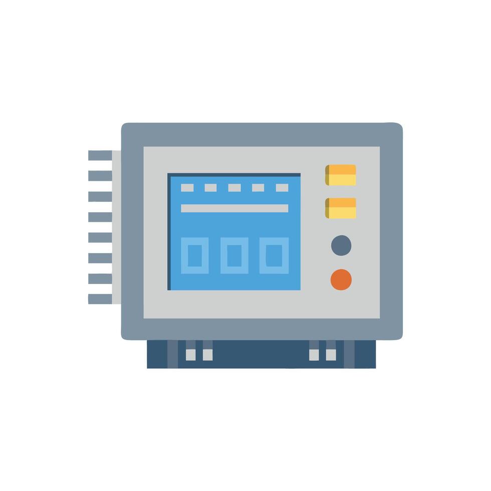 Smart PLC Controller Device Icon Design vector