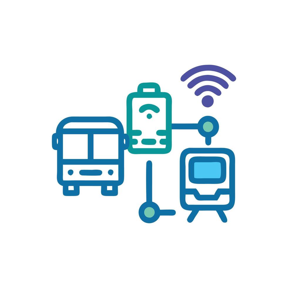 Public Transport Smart Icon vector