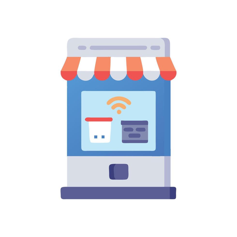 Smart Kiosk Device Icon Design vector