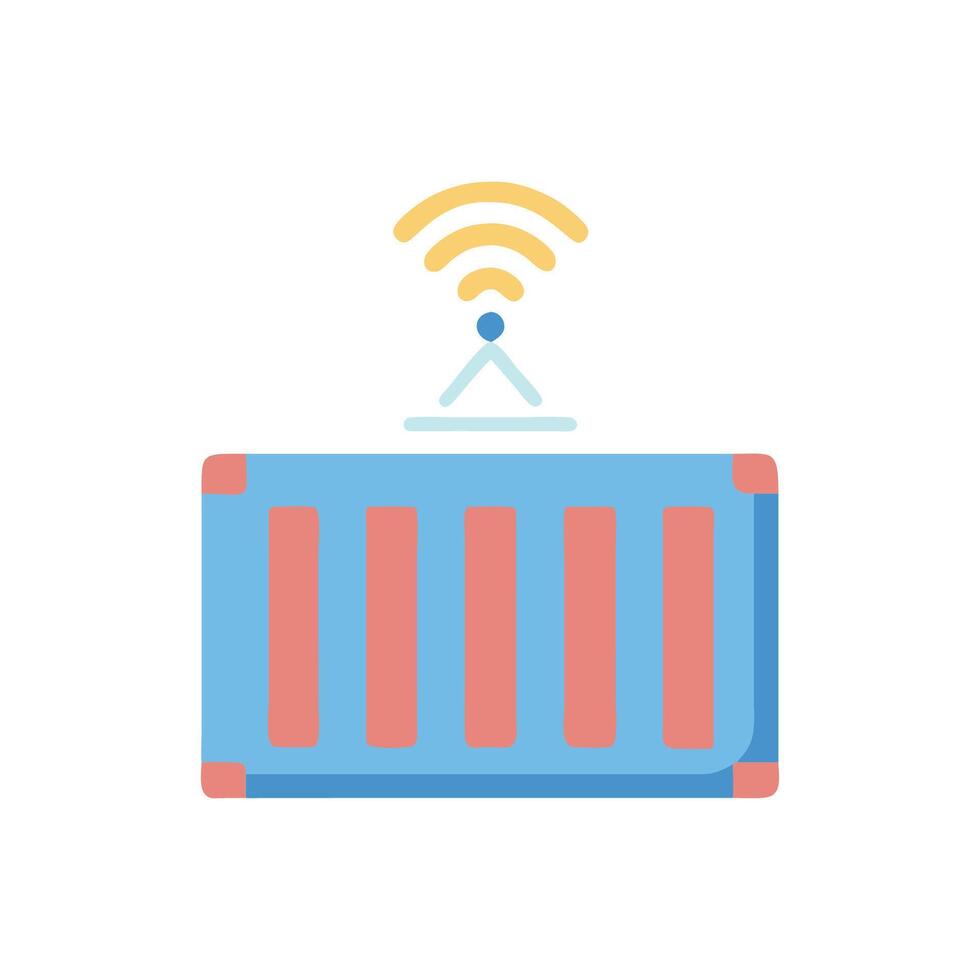 Smart Shipping Container Icon Design vector