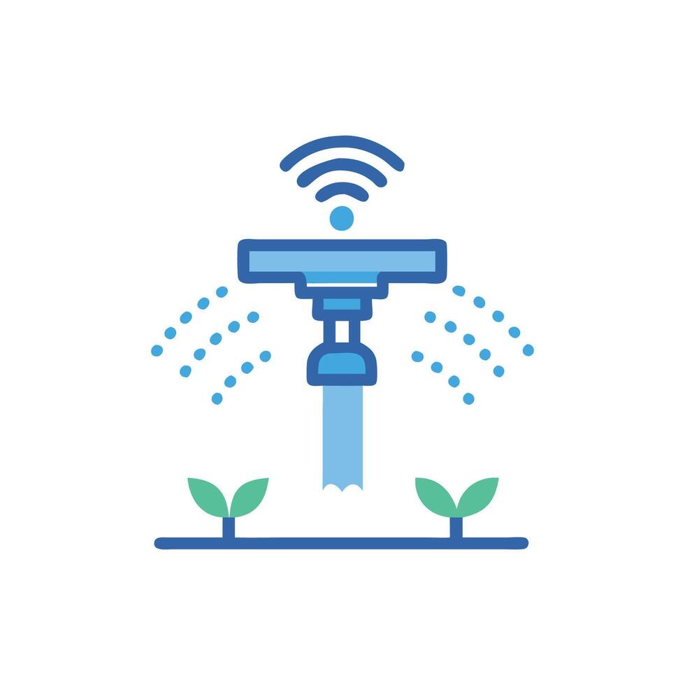 Sprinkler Smart Irrigation Icon vector
