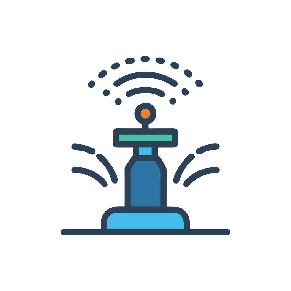 Smart Sprinkler System Watering Icon vector