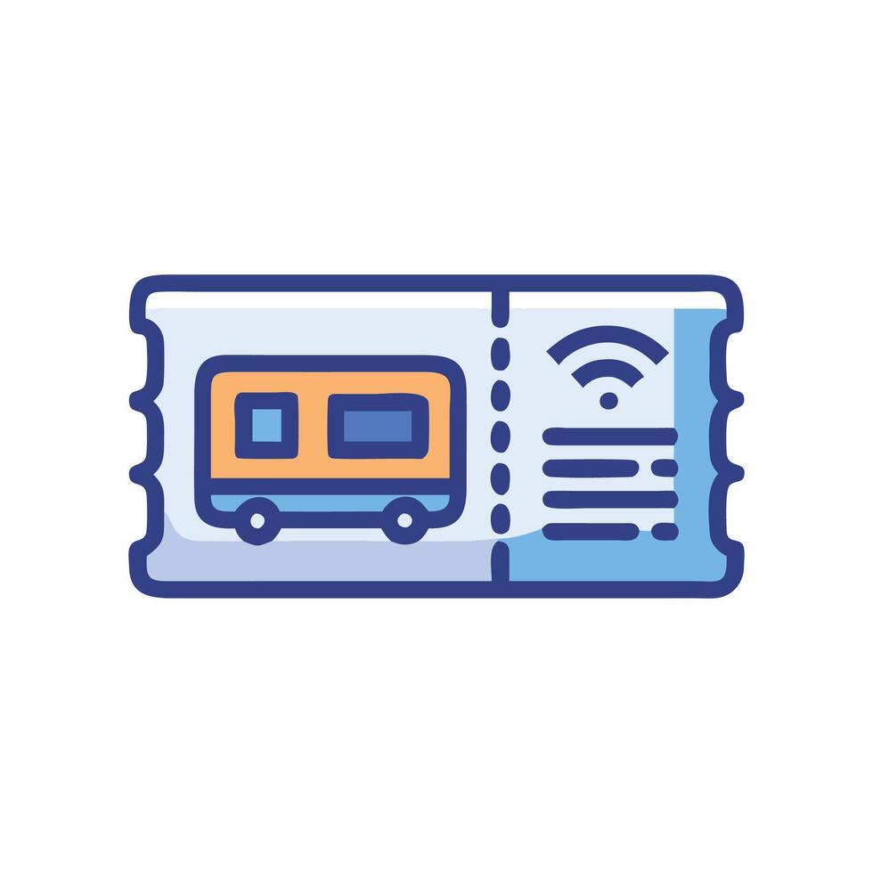 Smart Subway Ticket Payment Icon vector