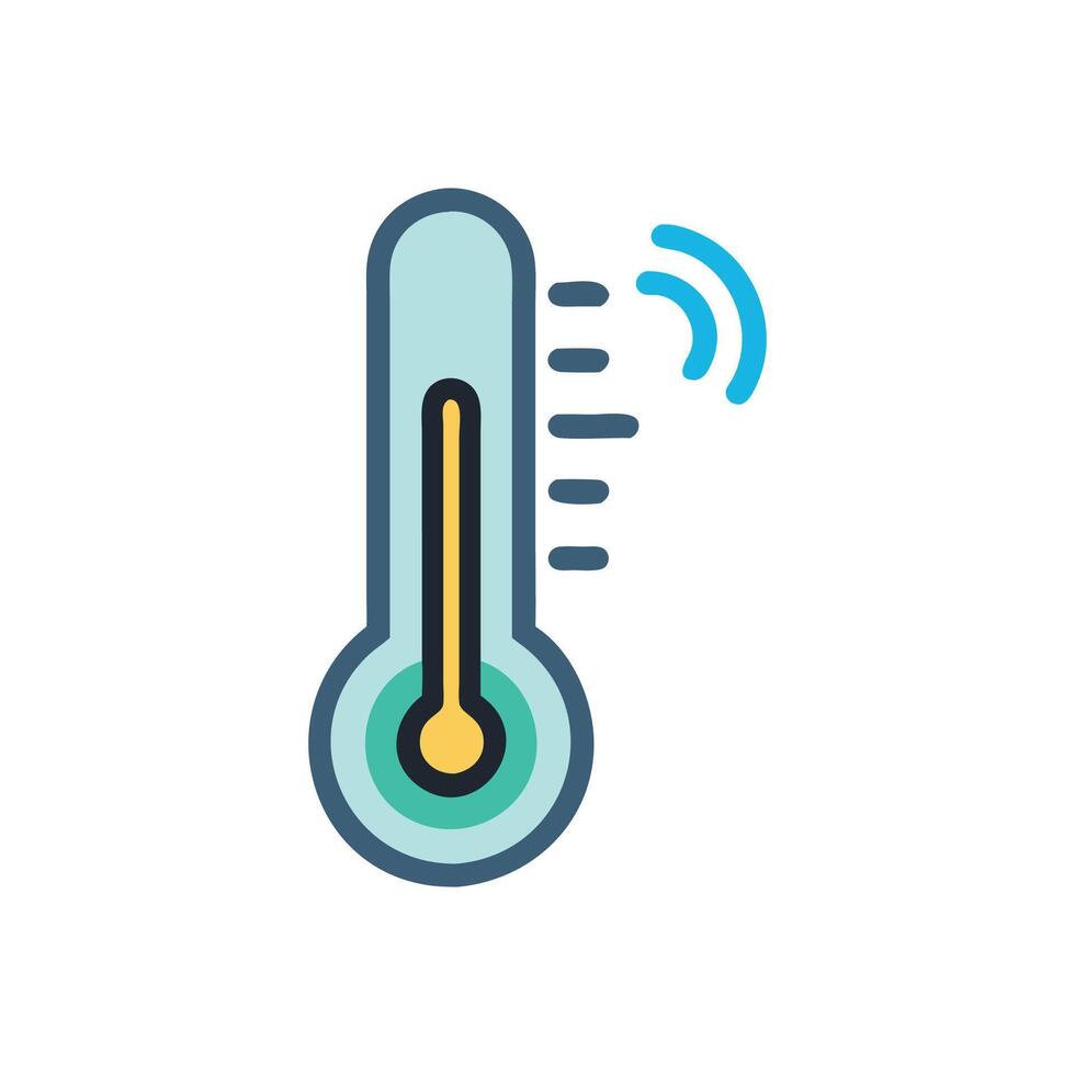 Smart Thermometer Device Icon Design vector