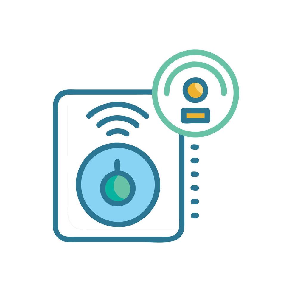 Climate Control Smart Thermostat Icon vector
