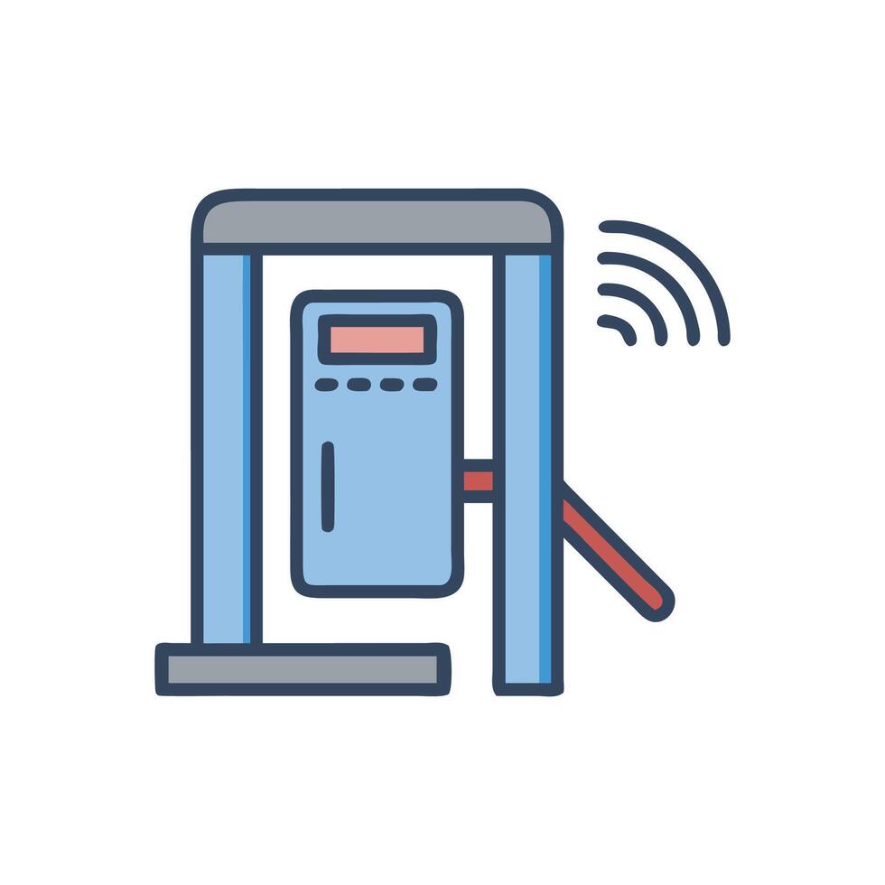 Smart Turnstile Device Icon Design vector