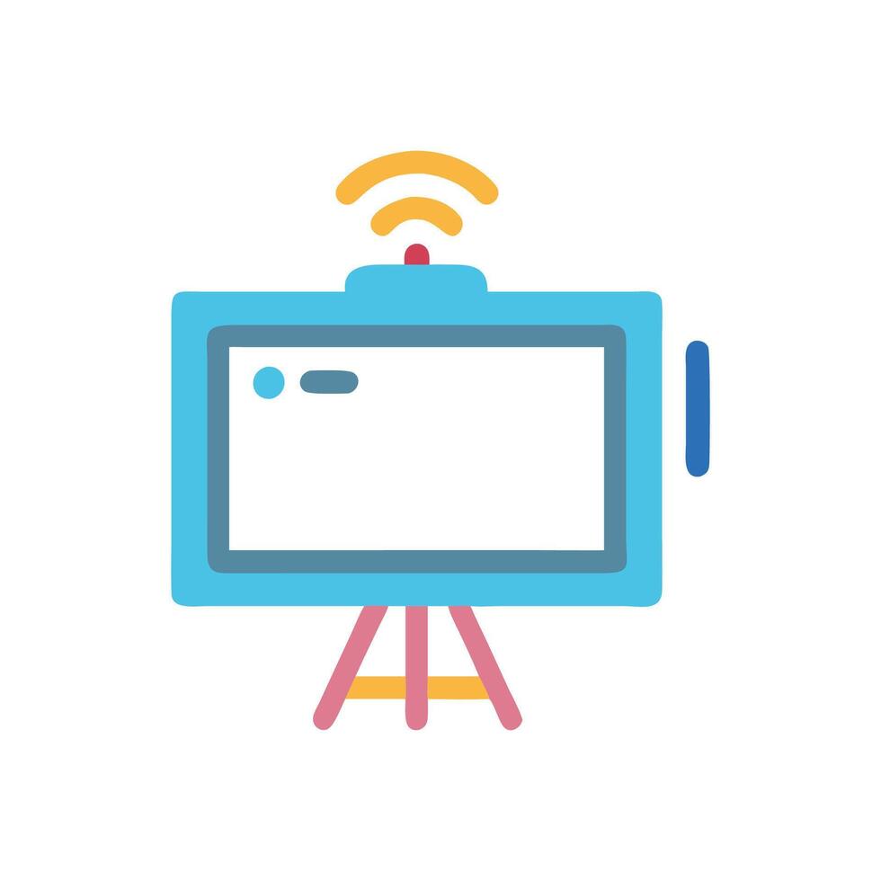 Digital Smart Whiteboard Icon vector