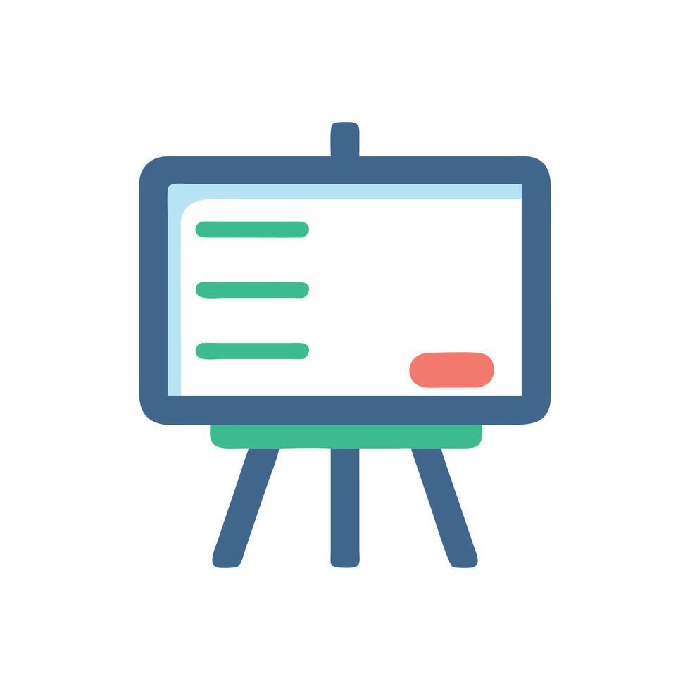 Smart Whiteboard Device Icon Design vector