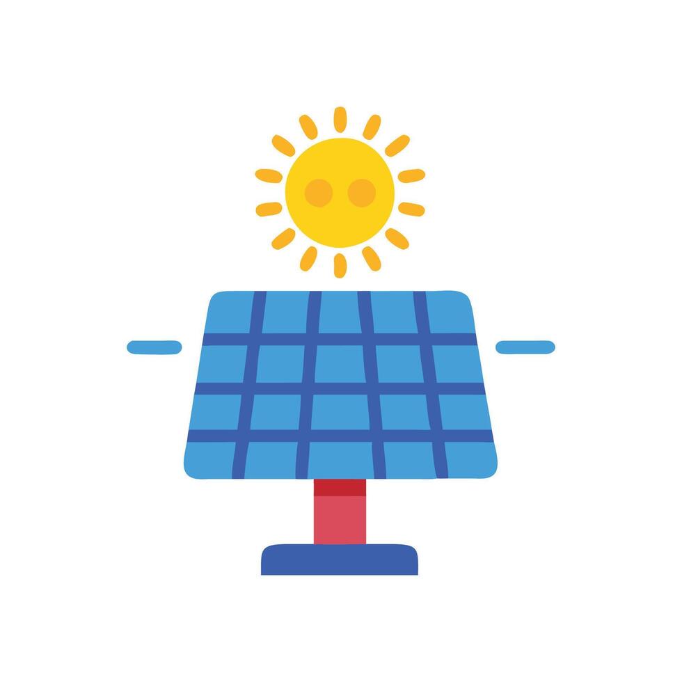 Innovative Solar Power Generator Icon vector