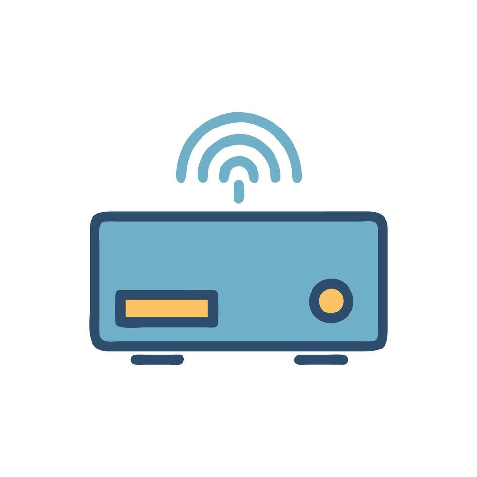 Modern Streaming Box Icon Design vector
