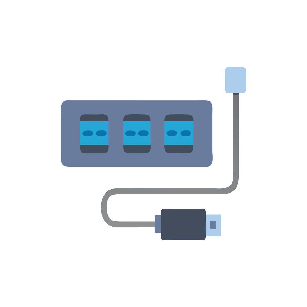 Modern USB Hub Design vector