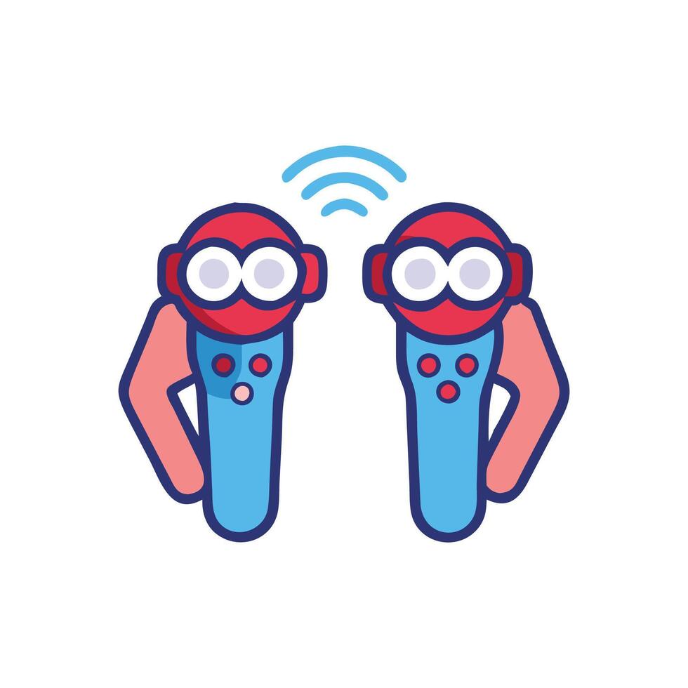 Modern VR Controllers Icon vector