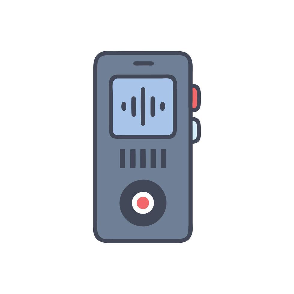Stylish Voice Recorder Icon for Users vector
