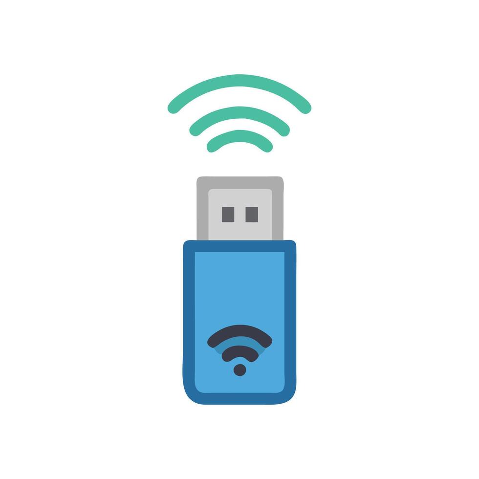 Stylish WiFi Dongle Icon Design vector