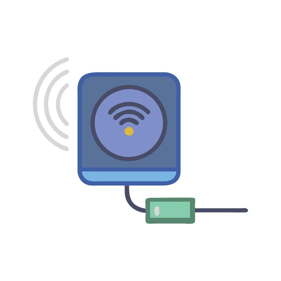 Stylish Wireless Charger Icon Design vector