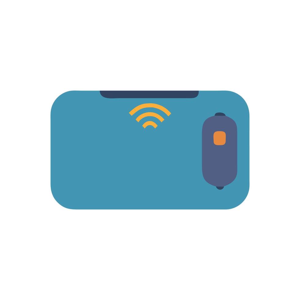 a blue phone with a wifi icon on it vector