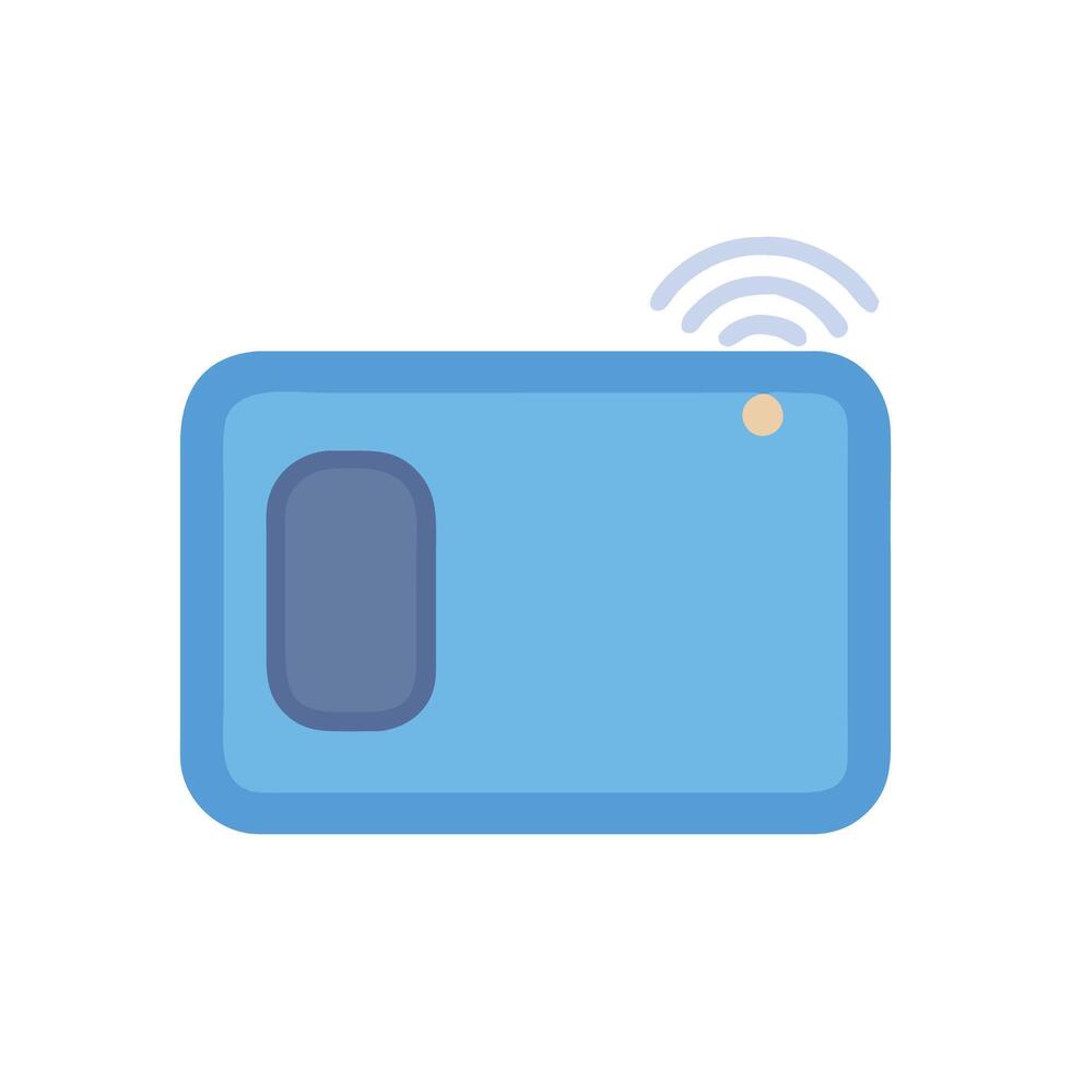 a blue phone with a wifi symbol on it vector